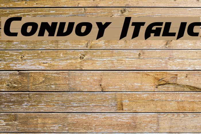 Convoy Italic Font examples