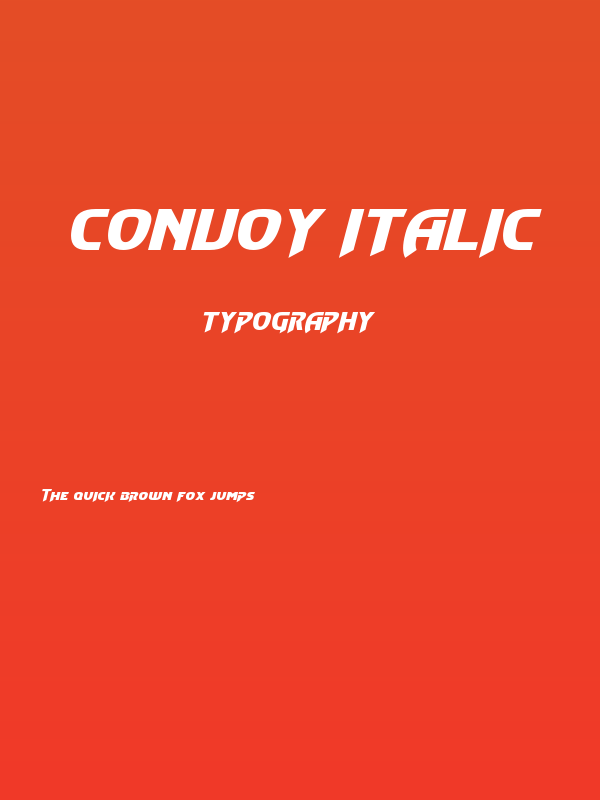 Convoy Italic Poster
