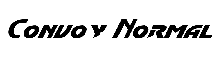 Convoy Normal  Frei Schriftart Herunterladen