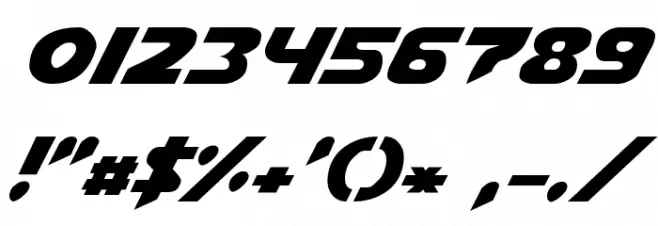 Convoy Normal Font OTHER CHARS