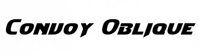 Convoy Oblique  नि: शुल्क फ़ॉन्ट्स डाउनलोड
