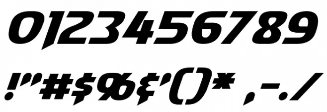 Convoy Oblique Font OTHER CHARS