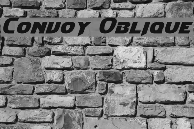 Convoy Oblique Font examples