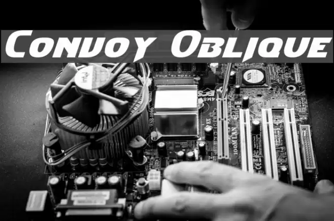 Convoy Oblique Font examples