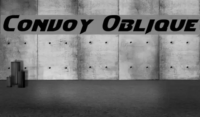 Convoy Oblique Font examples