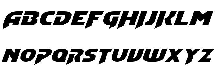 Convoy Oblique Font LOWERCASE
