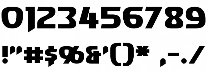 Convoy Font OTHER CHARS