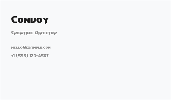 Convoy Business Card