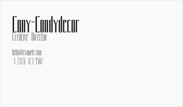 Cony-Condydecor Business Card