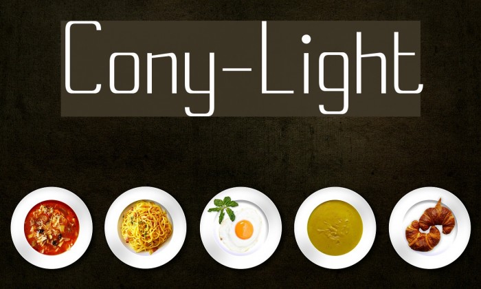 Cony-Light Font examples
