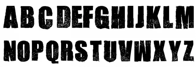 Cook County Jailhouse Regular Шрифта ВЕРХНИЙ