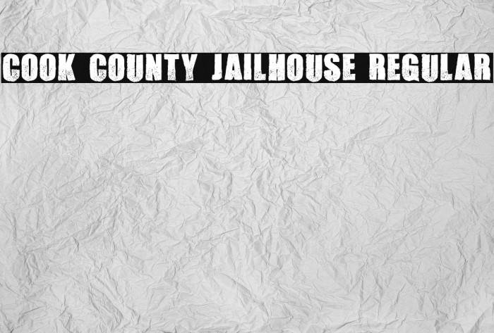 Cook County Jailhouse Regular Font examples