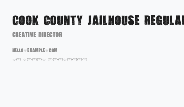 Cook County Jailhouse Regular Business Card