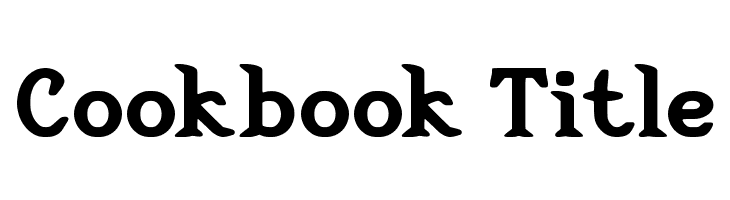 Cookbook Title  Free Fonts Download