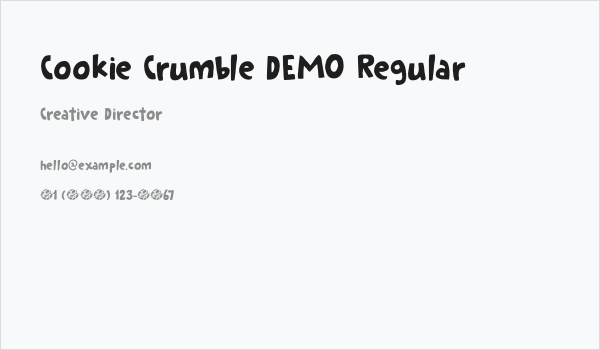 Cookie Crumble DEMO Regular Business Card
