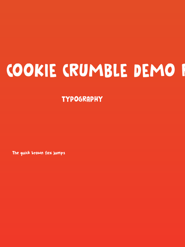 Cookie Crumble DEMO Regular Poster