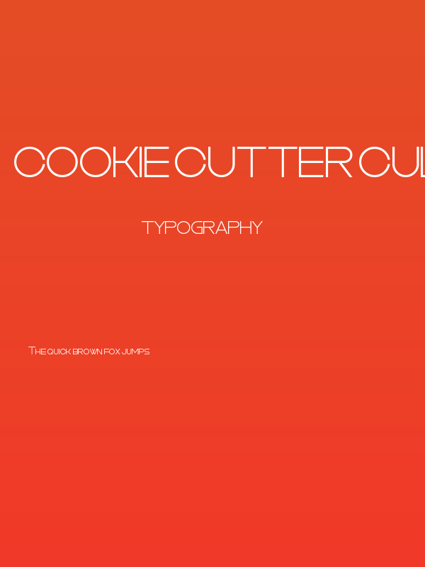 Cookie Cutter Culture Poster
