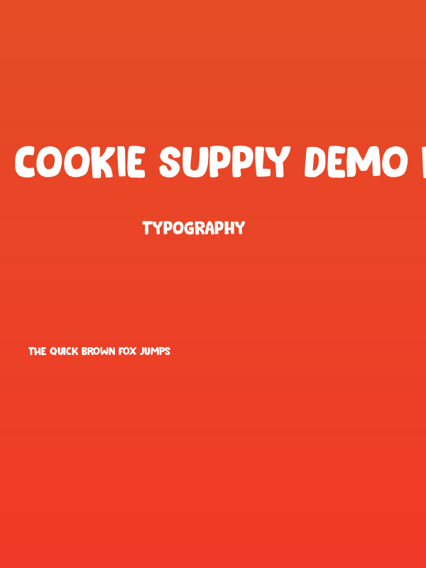 Cookie Supply DEMO Regular Poster