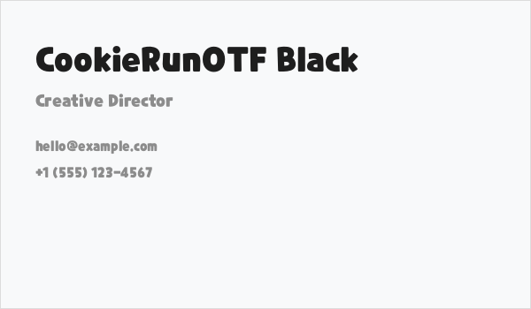 CookieRunOTF Black Business Card