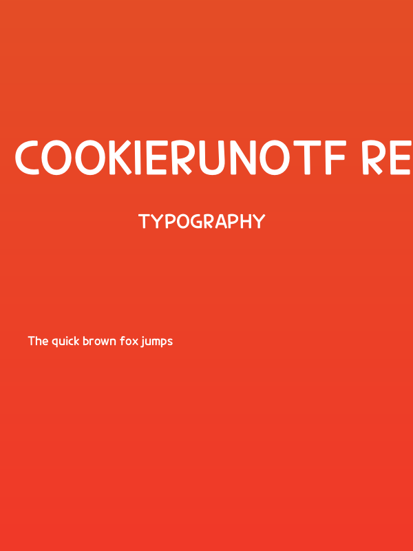 CookieRunOTF Regular Poster