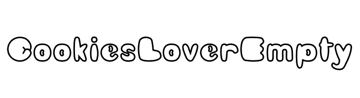 Cookies Lover Empty  नि: शुल्क फ़ॉन्ट्स डाउनलोड