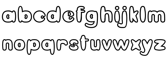 Cookies Lover Empty Font LOWERCASE