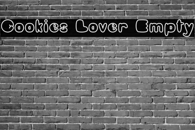 Cookies Lover Empty Font examples
