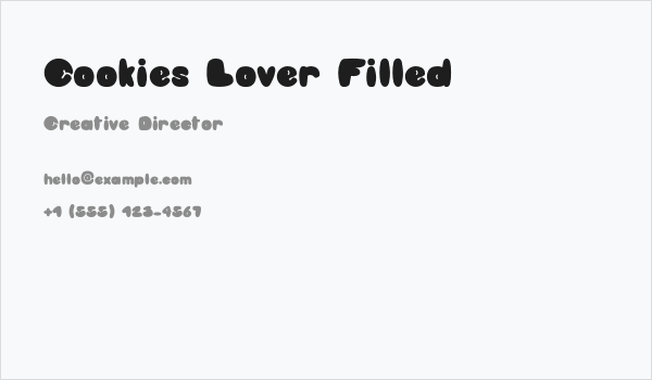 Cookies Lover Filled Business Card