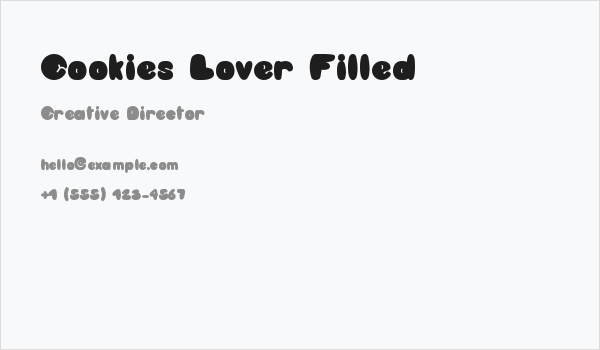 Cookies Lover Filled Business Card