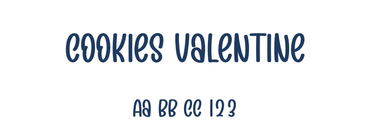 Cookies Valentine Font Preview