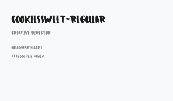 CookiesSweet-Regular Business Card