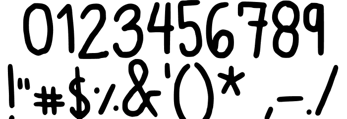 Cookiesmallman Regular Font OTHER CHARS