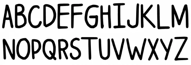 Cookiesmallman Regular Шрифта ВЕРХНИЙ