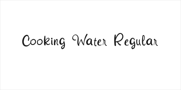 Cooking Water Regular Logo