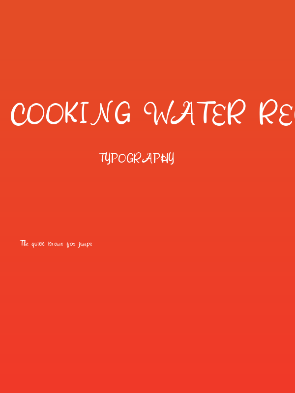 Cooking Water Regular Poster
