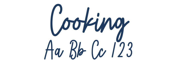 Cooking Font Preview