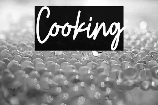 Cooking Schriftart examples