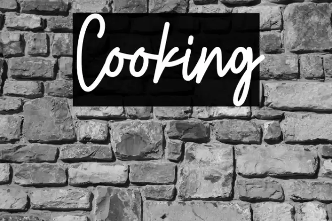 Cooking Schriftart examples