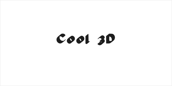 Cool 3D Logo