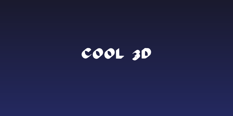 Cool 3D Social Header