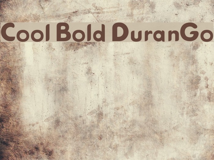Cool Bold DuranGo Font examples