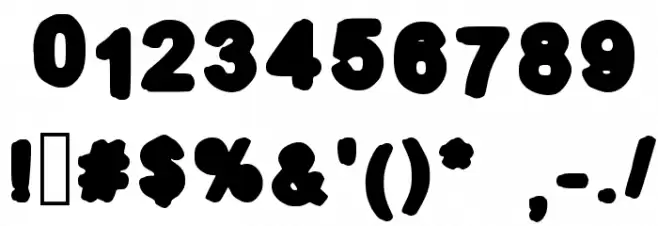 Cool Bold Font OTHER CHARS