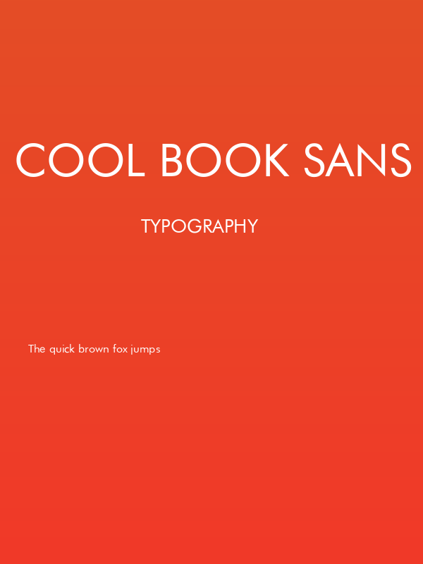 Cool Book Sans Regular Poster