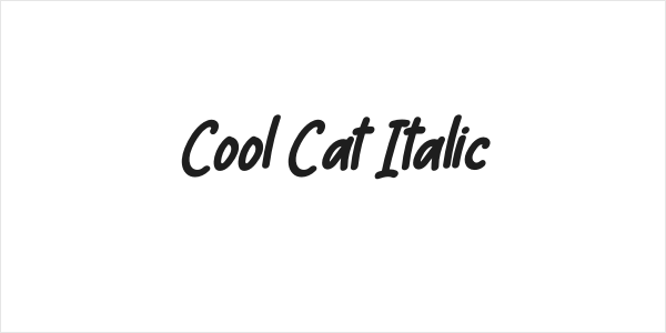 Cool Cat Italic Logo