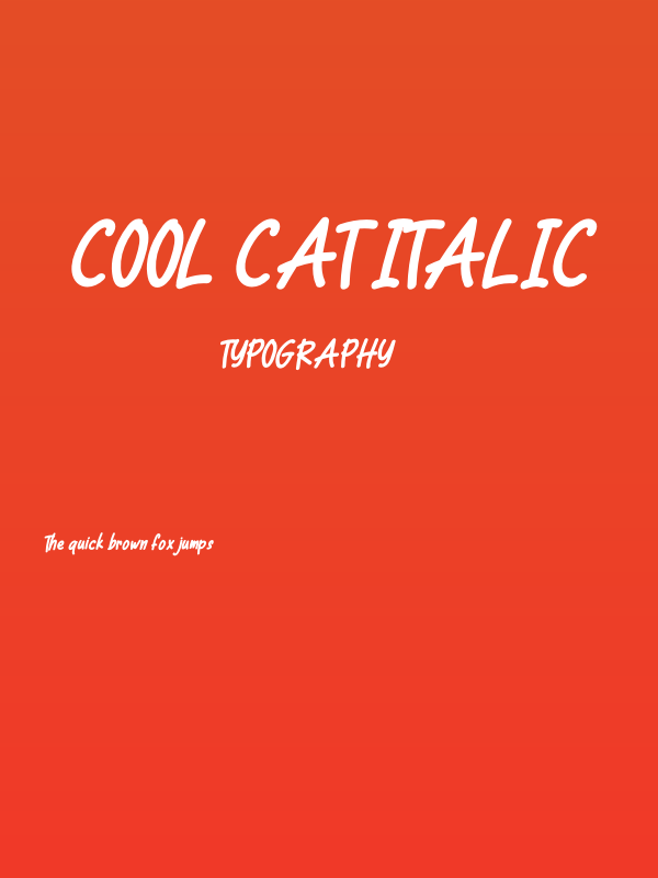 Cool Cat Italic Poster