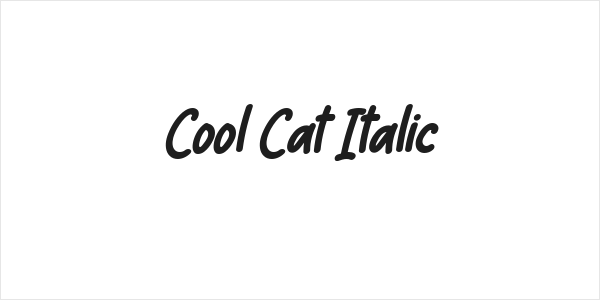 Cool Cat Italic Logo