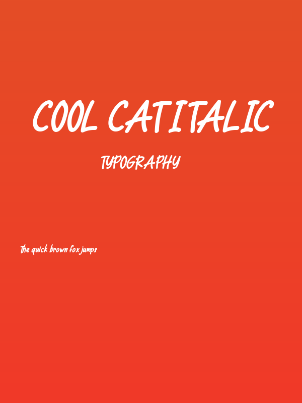 Cool Cat Italic Poster
