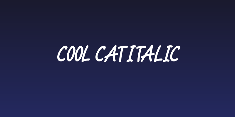 Cool Cat Italic Social Header