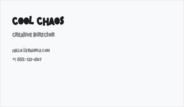 Cool Chaos Business Card