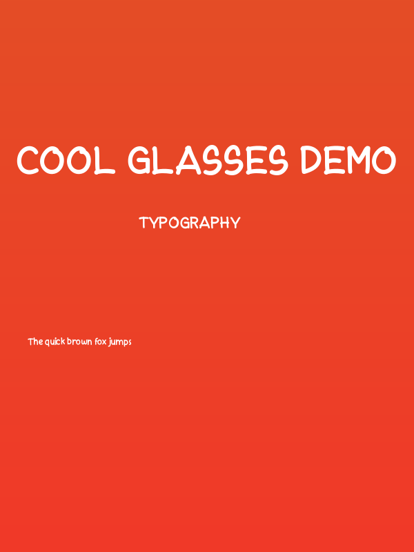 Cool Glasses Demo Poster